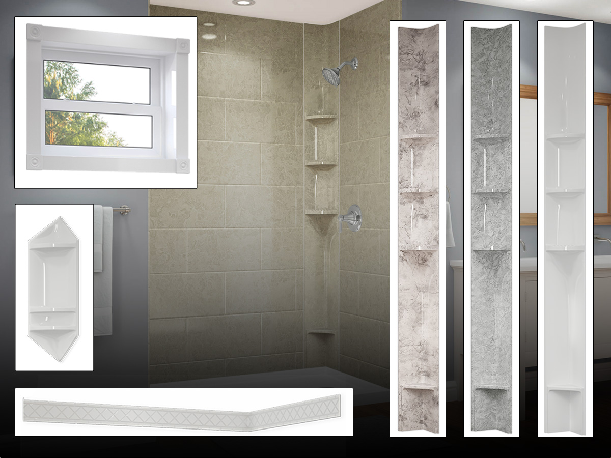 Shower Walls, Bases & Accessories For Shower Remodeling